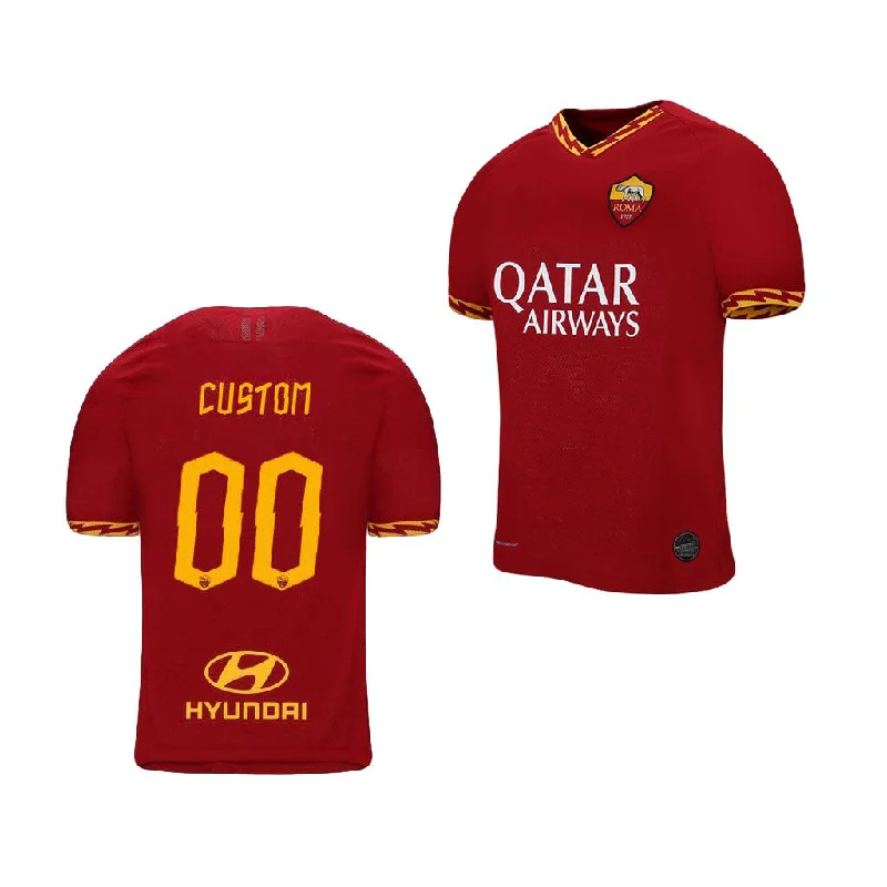 ASRoma Custom 19/20 Home Jersey-AFC Replica Jerseys -