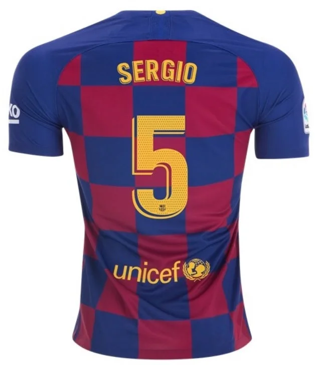 Barcelona Sergio Busquets 19/20 Home Jersey-AFC Stylish Football Jerseys -