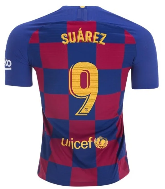 FC Barcelona Luis Suarez 19/20 Home Jersey-AFC Lightweight Football Jerseys -