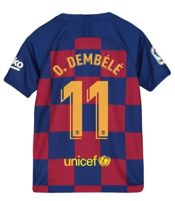 FC Barcelona Ousmane Dembele Youth 19/20 Home Jersey-AFC Super Bowl Jerseys -