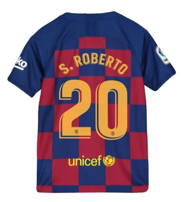 FC Barcelona Roberto Youth 19/20 Home Jersey-AFC Authentic Football Jerseys -