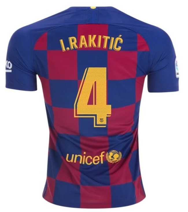 FCB Ivan Rakitic 19/20 Home Jersey-AFC Football Jerseys for Sale -