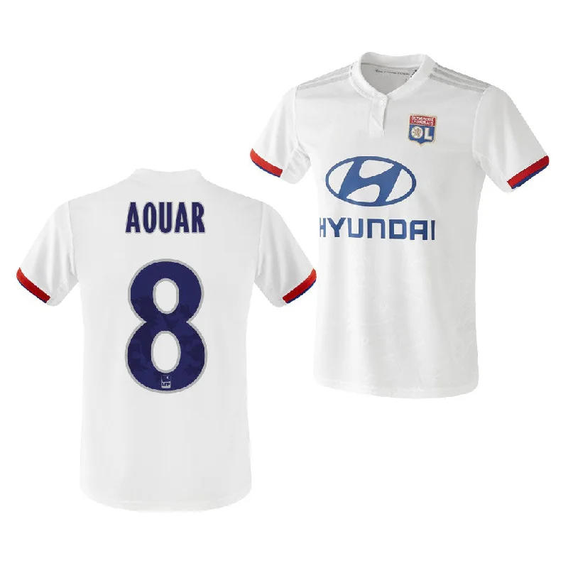 Houssem Aouar 19/20 Home Jersey-AFC White and Colored Jerseys -