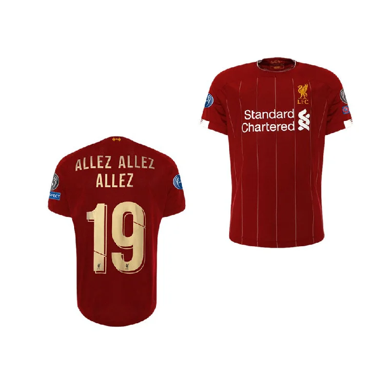 LFC ALLEZ ALLEZ ALLEZ Youth 19/20 European Jersey #19-AFC Sports Fan Jerseys -