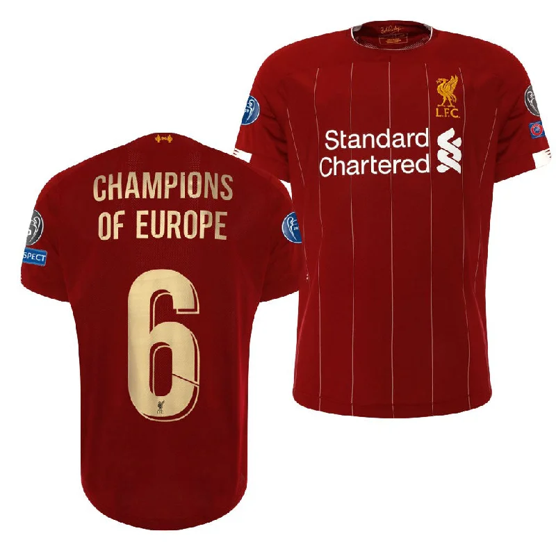 LFC Champions of Europe 19/20 European Jersey-AFC Men’s Football Jerseys -