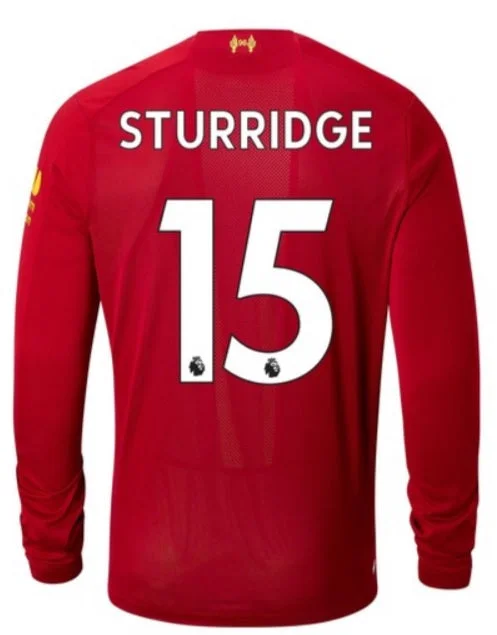 LFC Daniel Sturridge 19/20 Long Sleeve Home Jersey-AFC Throwback Football Jerseys -