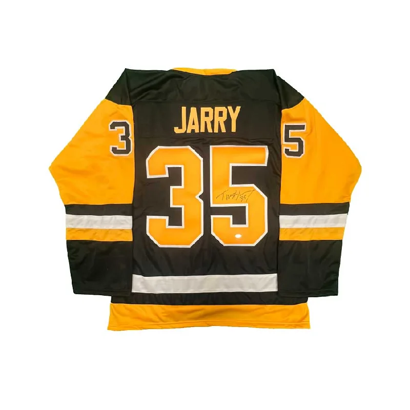 Tristan Jarry Signed Custom Black Hockey Jersey-AFC Autographed Jerseys -